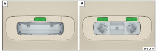 Fig. 62 Éclairage intérieur arrière : variante 1 / variante 2