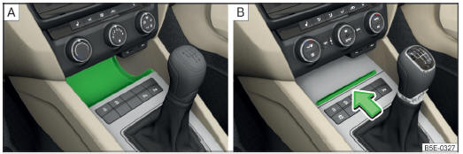 Fig. 87 Vide-poches ouvert / ouvrir le vide-poches