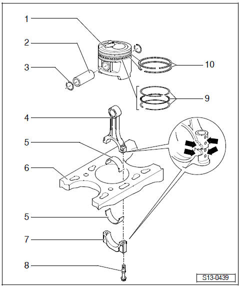 Désassembler et assembler un piston et une bielle